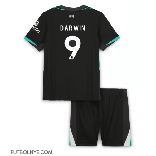 Camiseta Liverpool Darwin Nunez #9 Visitante Equipación para niños 2024-25 manga corta (+ pantalones cortos)